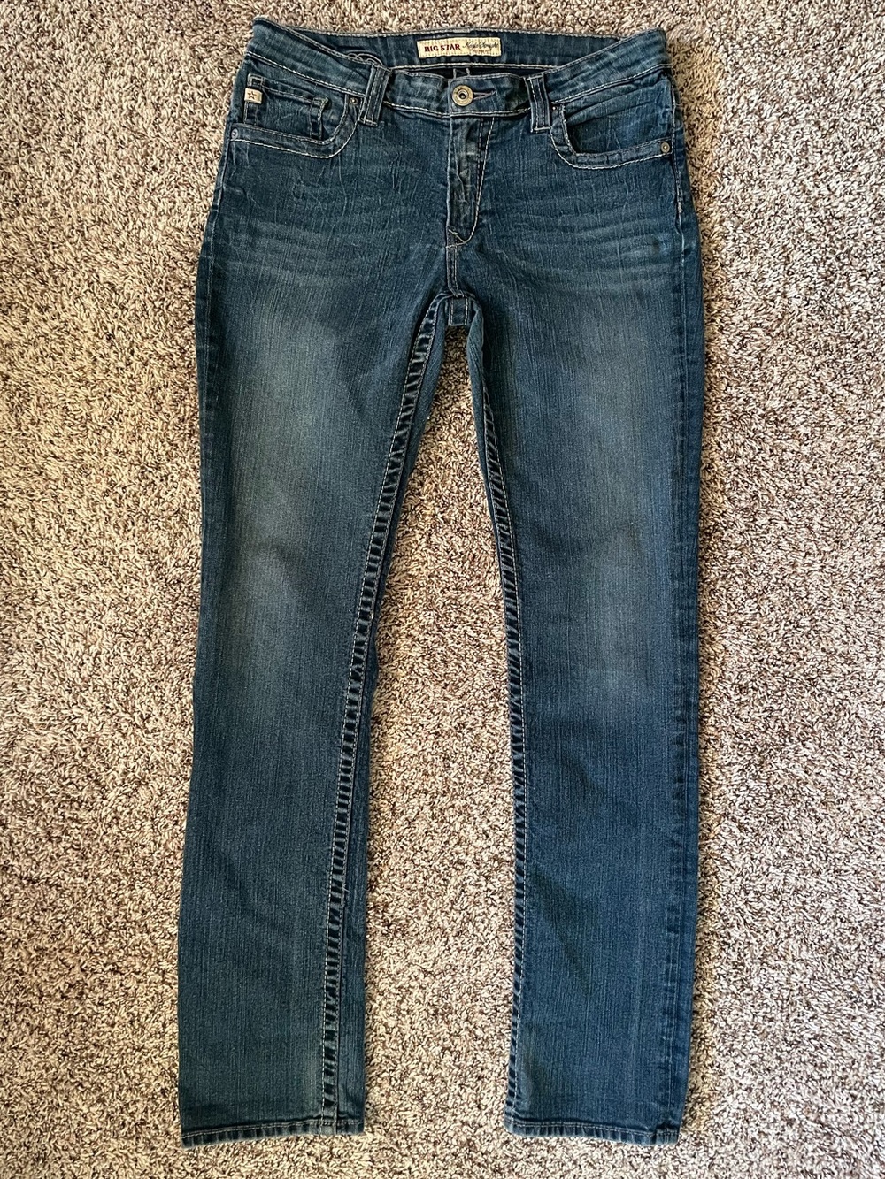 Big Star Kayla Straight Mid Rise Fit Jeans Size 30L Long Tall (31x32.5) EUC - Picture 2 of 10